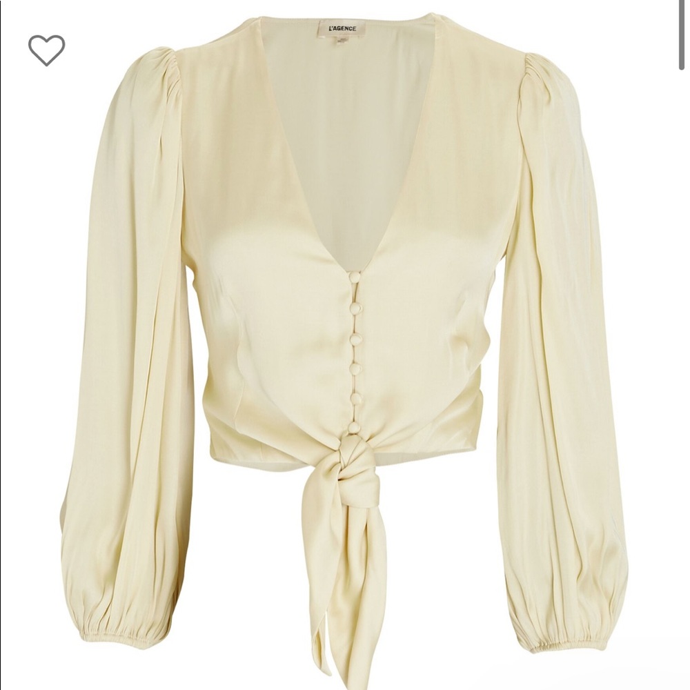 LAGENCE ALAIA tie front blouse M
